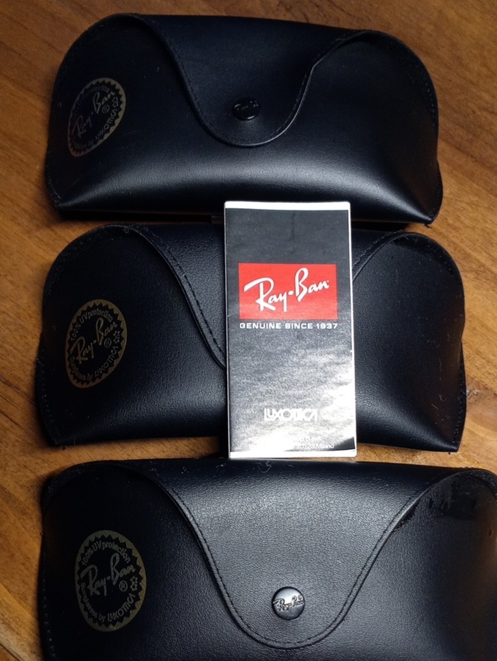 Ray-Ban Black Sunglasses Cases Trio with Branded Insert